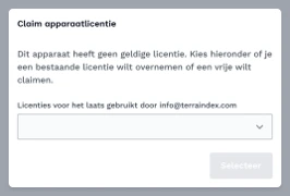 Claim apparaatlicentie